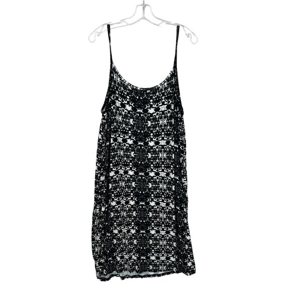Ellos Spaghetti Strap Sundress 1X‎ NWT Black White Floral Midi Summer 22/24 - Picture 7 of 7